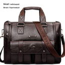 Man Bag Leather Black Briefcase Men Business Handbag Messenger Bags-Brown Samll-(30cm<Max Length<50cm)-JadeMoghul Inc.