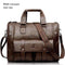 Man Bag Leather Black Briefcase Men Business Handbag Messenger Bags-Khaki Samll-(30cm<Max Length<50cm)-JadeMoghul Inc.