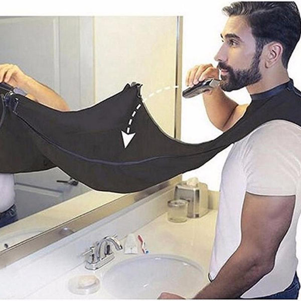 Man Bathroom Apron Male Beard Apron Razor Holder Hair Shave Beard Catcher Waterproof Floral Cloth Household Cleaning Protector JadeMoghul Inc. 