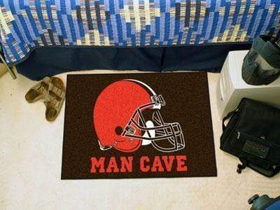 Man Cave Starter Indoor Outdoor Rugs NFL Cleveland Browns Man Cave Starter Rug 19"x30" FANMATS