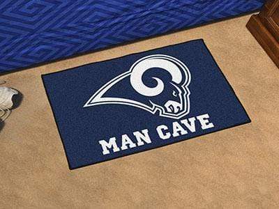 Man Cave Starter Indoor Outdoor Rugs NFL Los Angeles Rams Man Cave Starter Rug 19"x30" FANMATS