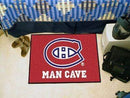 Man Cave Starter Indoor Outdoor Rugs NHL Montreal Canadiens Man Cave Starter Rug 19"x30" FANMATS