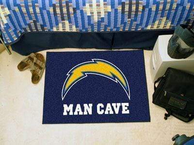 Man Cave Starter Living Room Rugs NFL Los Angeles Chargers Man Cave Starter Rug 19"x30" FANMATS