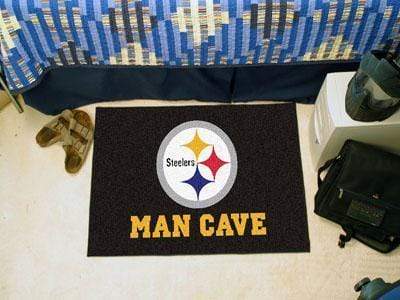 Man Cave Starter Outdoor Rug NFL Pittsburgh Steelers Man Cave Starter Rug 19"x30" FANMATS