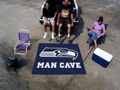 Man Cave Tailgater BBQ Grill Mat NFL Seattle Seahawks Man Cave Tailgater Rug 5'x6' FANMATS