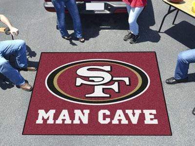 Man Cave Tailgater BBQ Mat NFL San Francisco 49ers Man Cave Tailgater Rug 5'x6' FANMATS