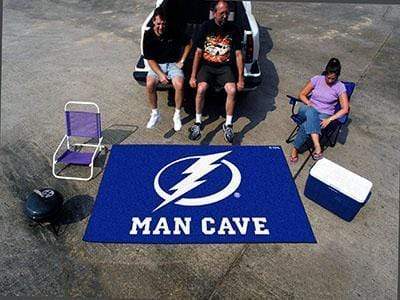 Man Cave Tailgater BBQ Mat NHL Tampa Bay Lightning Man Cave Tailgater Rug 5'x6' FANMATS