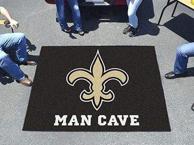 Man Cave Tailgater BBQ Store NFL New Orleans Saints Man Cave Tailgater Rug 5'x6' FANMATS