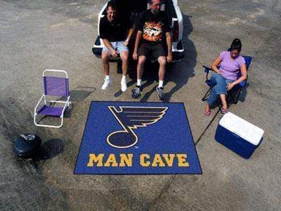 Man Cave Tailgater BBQ Store NHL St. Louis Blues Man Cave Tailgater Rug 5'x6' FANMATS