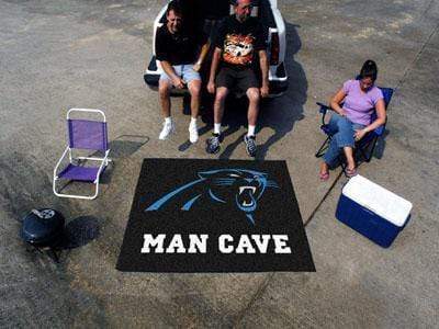Man Cave Tailgater Grill Mat NFL Carolina Panthers Man Cave Tailgater Rug 5'x6' FANMATS