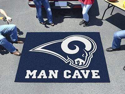 Man Cave Tailgater Grill Mat NFL Los Angeles Rams Man Cave Tailgater Rug 5'x6' FANMATS