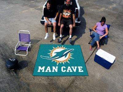 Man Cave Tailgater Grill Mat NFL Miami Dolphins Man Cave Tailgater Rug 5'x6' FANMATS
