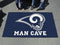 Man Cave UltiMat Indoor Outdoor Rugs NFL Los Angeles Rams Man Cave UltiMat 5'x8' Rug FANMATS