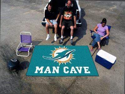 Man Cave UltiMat Indoor Outdoor Rugs NFL Miami Dolphins Man Cave UltiMat 5'x8' Rug FANMATS