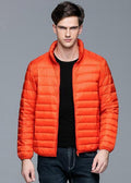 Man Duck Down Jacket - Ultra Light Thin Jacket-Orange-S-JadeMoghul Inc.