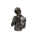 Man Holding Child Statue Sculpture in Patina Black Finish by Urban Port-Sculptures-JadeMoghul Inc.