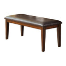 Mango Veneer Bench With Covered Seat, Brown-Benches-Brown-Mango Veneer-JadeMoghul Inc.