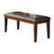 Mango Veneer Bench With Covered Seat, Brown-Benches-Brown-Mango Veneer-JadeMoghul Inc.