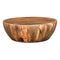 Mango Wood Coffee Table In Round Shape, Dark Brown-Side Tables and End Tables-Dark Brown-Mango Wood-Matte-JadeMoghul Inc.