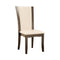 Manhattan I Side Chair With White Pu, Gray, Set Of 2-Armchairs and Accent Chairs-Gray, Ivory-Leatherette Solid Wood Wood Veneer & Others-JadeMoghul Inc.