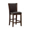 Manhattan Iii Contemporary Counter Height Chair, Dark Cherry, Set Of 2-Armchairs and Accent Chairs-Dark Cherry-Leatherette Solid Wood Wood Veneer & Others-JadeMoghul Inc.