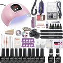 Manicure Set Acrylic Nail Kit With 120/54W Nail Lamp Choose Gel Nail Polish Nail Art Set  Manicure Machine All For Manicure AExp