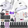 Manicure Set Acrylic Nail Kit With 120/80/54W Nail Lamp 35000RPM Nail drill Machine Choose Gel Nail Polish All For Manicure AExp
