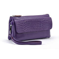 Manka Vesa Women Wallets Leather Packet Wristlet Clutches Female Stone Pattern Coin Purses Small Handbag Shoulder Messenger Bags-Purple-JadeMoghul Inc.