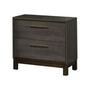 Manvel Contemporary Style Night Stand, Antique Gray-Nightstands and Bedside Tables-Wood-JadeMoghul Inc.