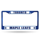 Best License Plate Frame Maple Leafs Blue Colored Chrome Frame