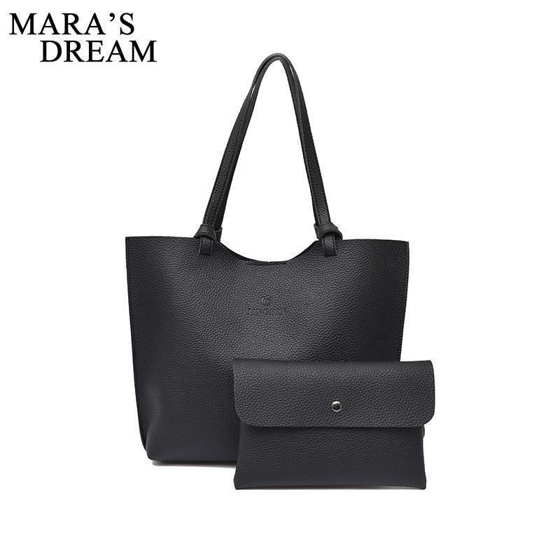 Mara's Dream 2017 Women Shoulder Bags Solid Color PU Leather Hasp Lady Girls Handbags Feminina Crossbody Messenger Bag Bolsa-A Wine Red-38x29x7 cm-JadeMoghul Inc.