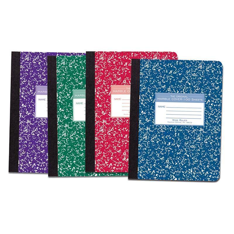 MARBLE COMPOSITION BOOK ASST COLORS-Learning Materials-JadeMoghul Inc.