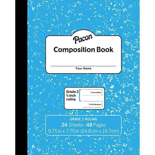 MARBLE COMPOSITION BOOK GR 2 BLUE-Arts & Crafts-JadeMoghul Inc.