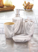 Home Decor Ideas Marble Printed Bath Accessory Set