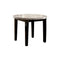 Marble Top Round Dining Table, Espresso Brown-Dining Tables-Brown-Wood-JadeMoghul Inc.