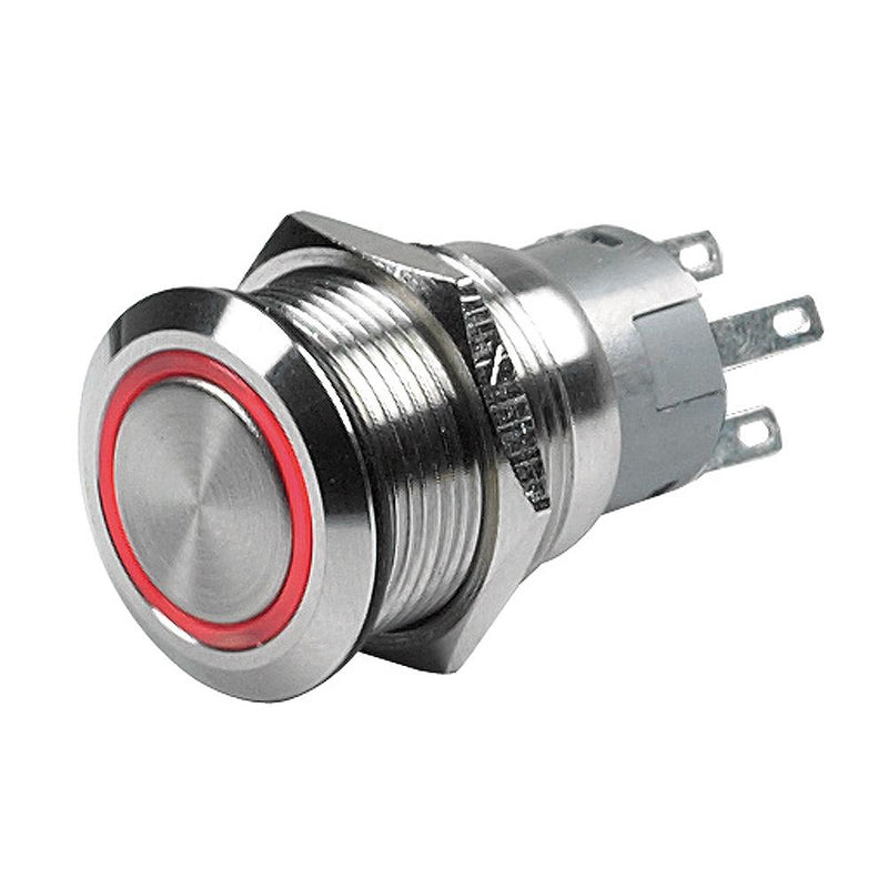 Marinco Push Button Switch - 12V Latching On-Off - Red LED [80-511-0001-01]-Switches & Accessories-JadeMoghul Inc.