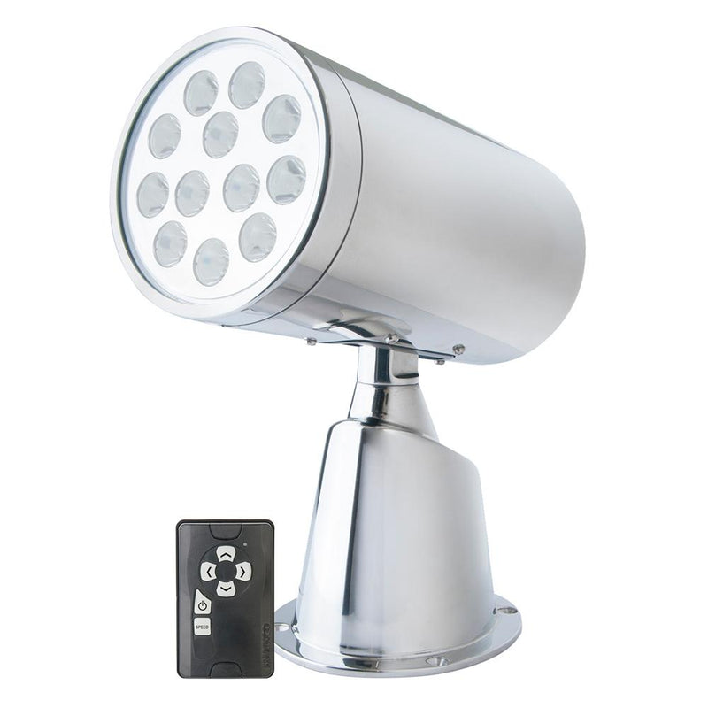 Marinco Wireless LED Stainless Steel Spotlight w-Remote [23050A]-Search Lights-JadeMoghul Inc.
