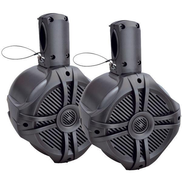 Marine-Grade 6.5" 500-Watt Wake Tower Enclosure & Speaker System (Titanium)-Speakers, Subwoofers & Tweeters-JadeMoghul Inc.