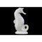 Marine Seahorse Figurine on Base Large Gloss Finish White - Benzara-Animal Statue-White-JadeMoghul Inc.