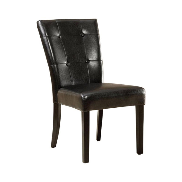 Marion I Contemporary Marion Side Chair, Expresso Finish, Set Of 2-Armchairs and Accent Chairs-Espresso-Leatherette Solid Wood Wood Veneer & Others-JadeMoghul Inc.