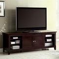 Maris 72" Tv Console Contemporary Style, Dark Cherry Finish-Entertainment Centers and Tv Stands-Dark Cherry-Wood-JadeMoghul Inc.