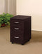 Marlow File Cabinet With 3 Drawers, Espresso Brown-Filing Cabinets-Brown-Wood Veneer PB-JadeMoghul Inc.