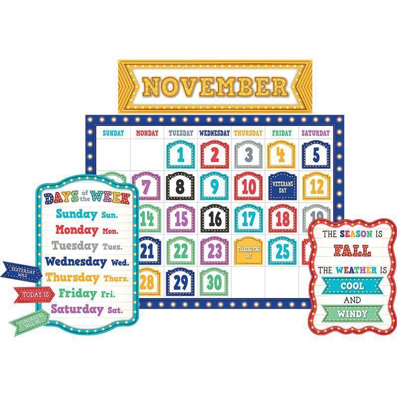 MARQUEE CALENDAR BULLETIN BOARD-Learning Materials-JadeMoghul Inc.