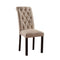 Marshall Transitional Side Chair, Set Of Two, Ivory-Armchairs and Accent Chairs-Ivory-Wood Linen-JadeMoghul Inc.