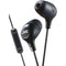 Marshmallow(R) Inner-Ear Headphones with Microphone (Black)-Headphones & Headsets-JadeMoghul Inc.