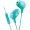 Marshmallow(R) Inner-Ear Headphones with Microphone (Green)-Headphones & Headsets-JadeMoghul Inc.