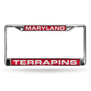 Mercedes Benz License Plate Frame Maryland Red Laser Chrome Frame