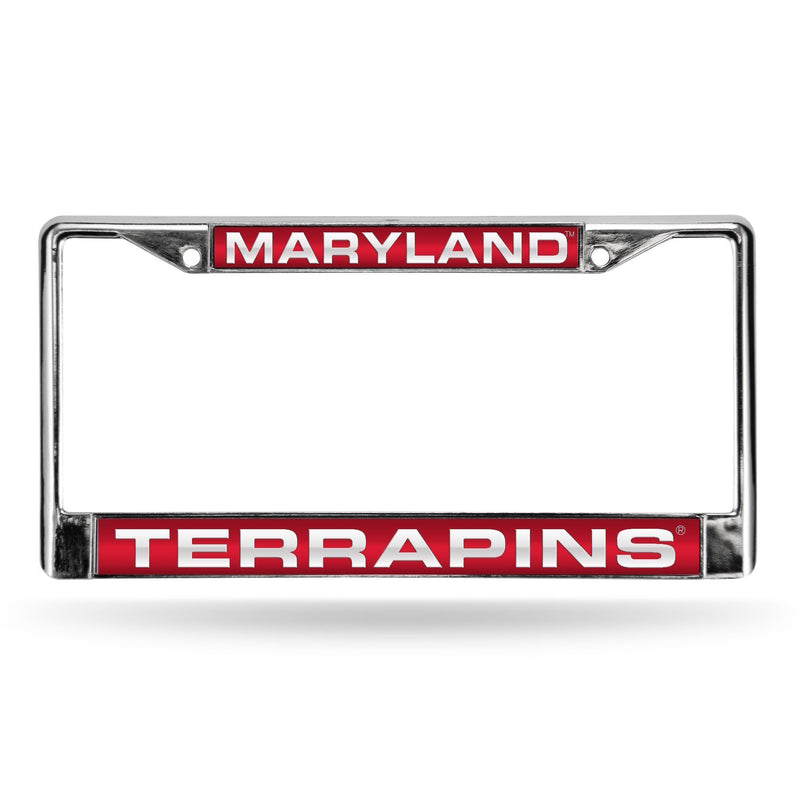 Mercedes Benz License Plate Frame Maryland Red Laser Chrome Frame