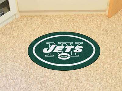 Mascot Mat Custom Size Rugs NFL New York Jets Mascot Custom Shape Mat FANMATS