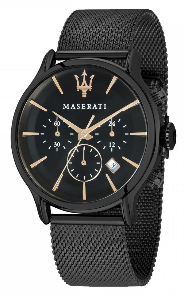 Maserati Epoca Chronograph Quartz R8873618006 Men's Watch-Branded Watches-Black-JadeMoghul Inc.